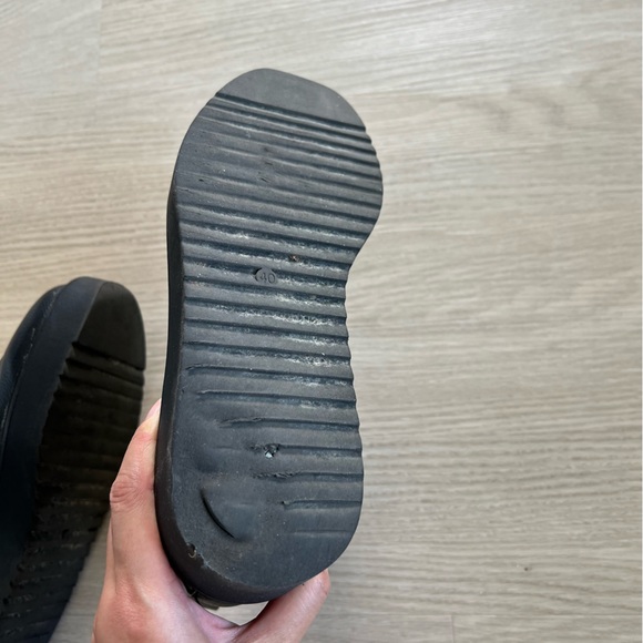 H&M Black Ladies Chunky Zip- Front Boots Size 8.5 Platform Wedge Y2K - Picture 7 of 8